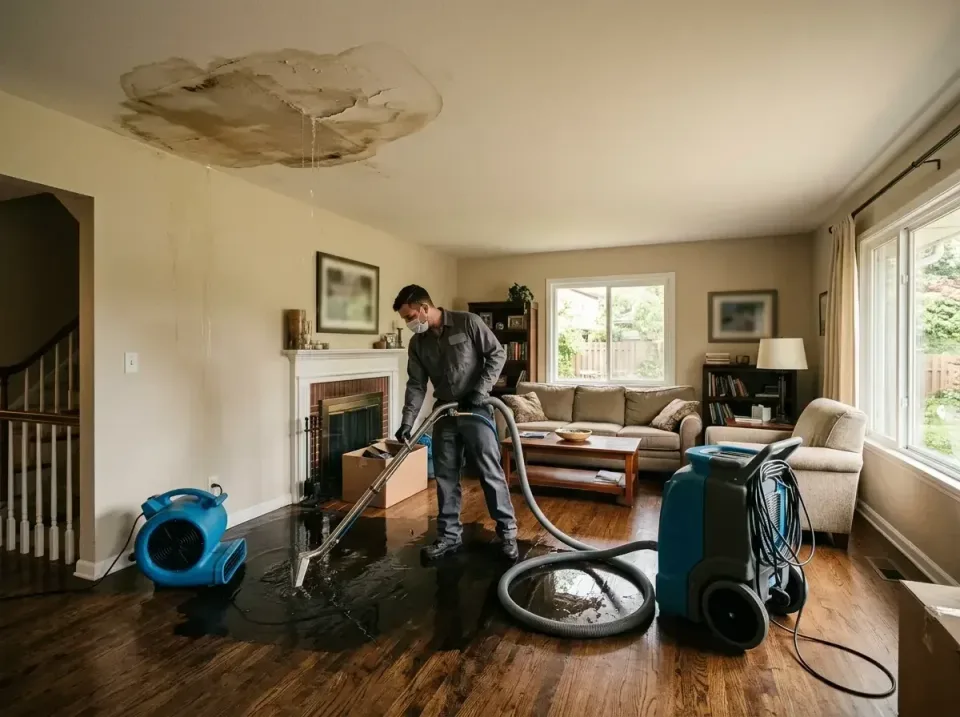 attic-pipe-burst-ceiling-drip-008 — frequently asked questions, Water Damage Restoration & Carpet Care in Albany, IN